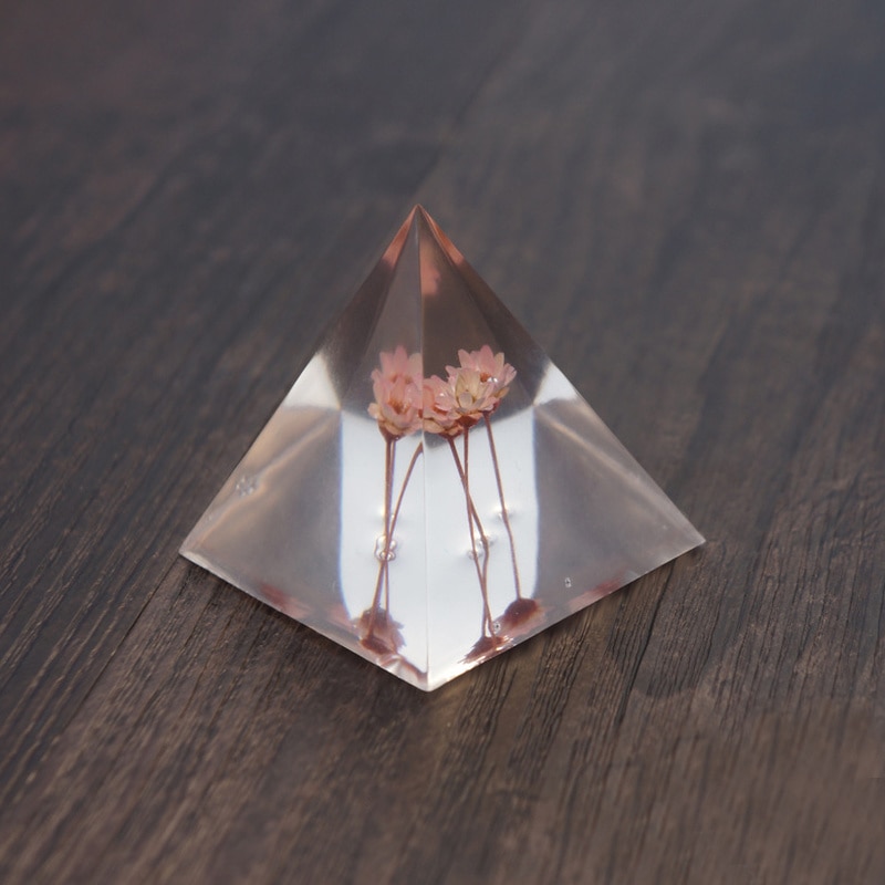 Molde de silicona transparente en forma de pirámide para manualidades, Molde de resina UV decorativo para manualidades Fabricación de joyas, Moldes de resina epoxi de moldes para joyería