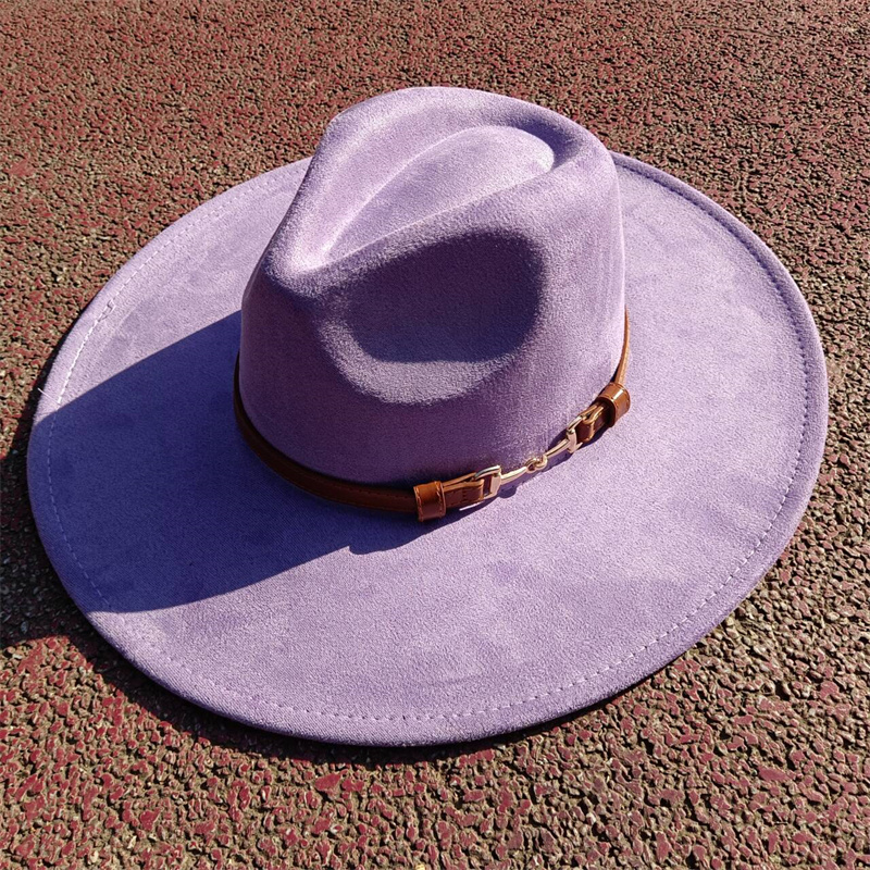 Ruskinds fedora hat med tilbehør i samme farve, dråbeformet top, bred skyggehat til mænd og kvinder, panamahat, chapeau homme, sombrero: Orange