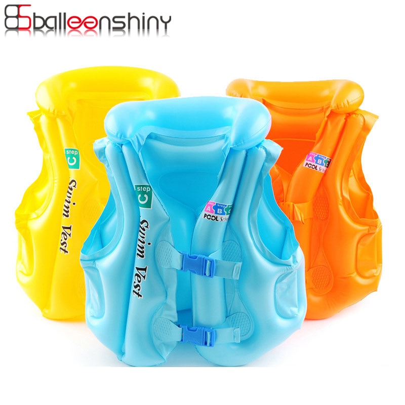 Balleenshiny Summe Kids Inflatable Swimming Life Jacket Buoyancy Safety Jackets Boating Drifting Lifesaving Vest Life Waistcoat