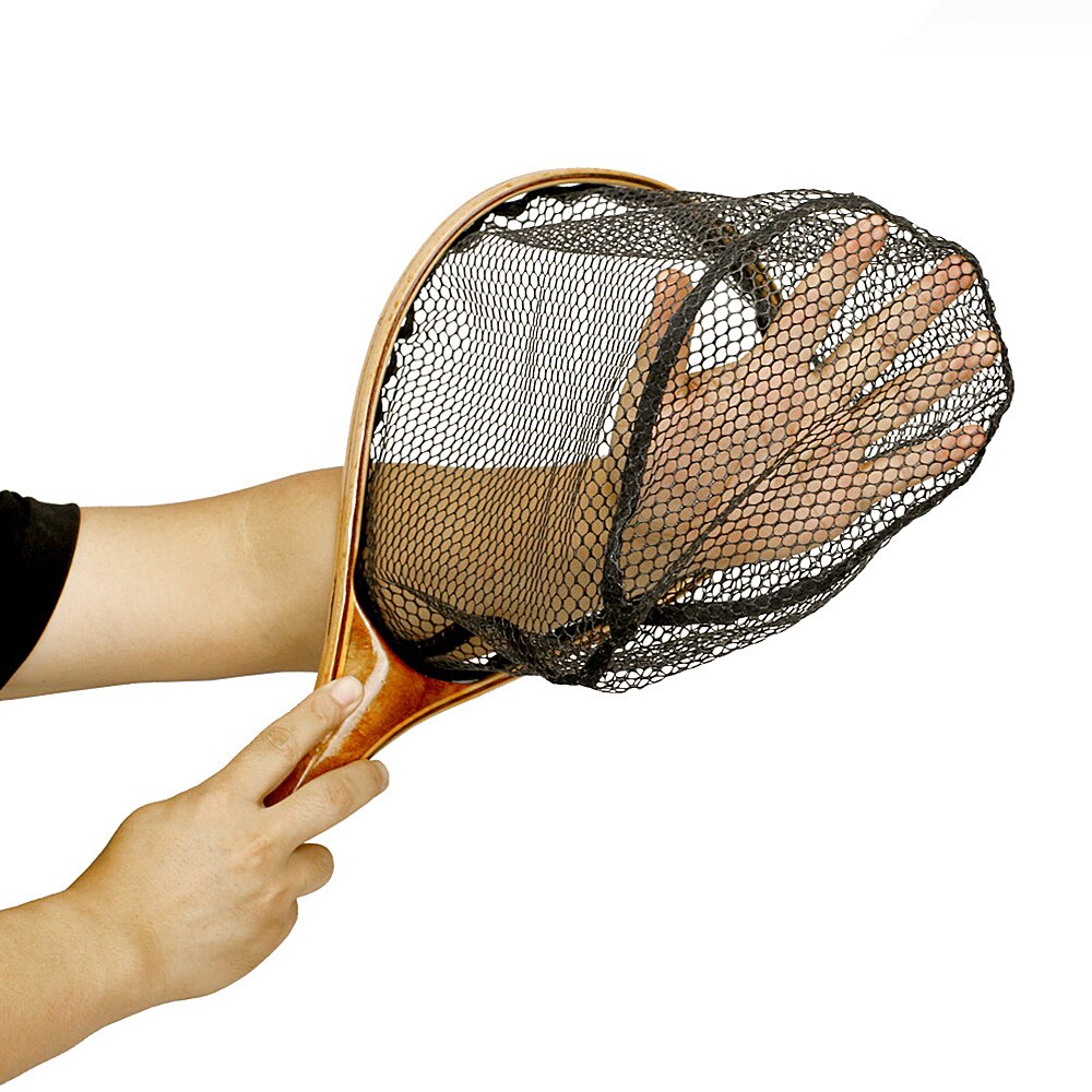 Fishing Landing Net with Elastic Lanyard Fly Fishing Net Fishing Catch and Release Net Fishing Tool Accessories