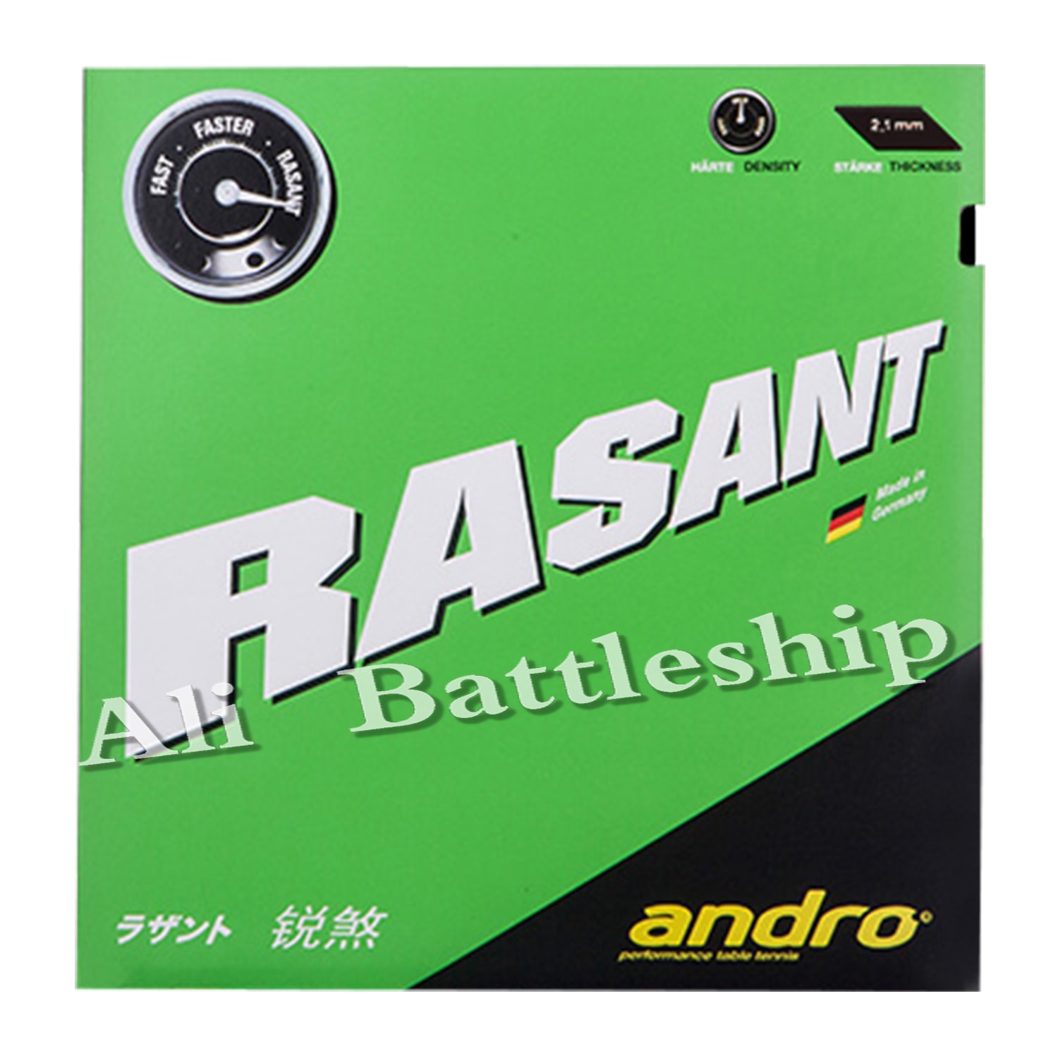 Andro rasant-puistjes in tafeltennisrubber, pingpongspons, tafeltennis