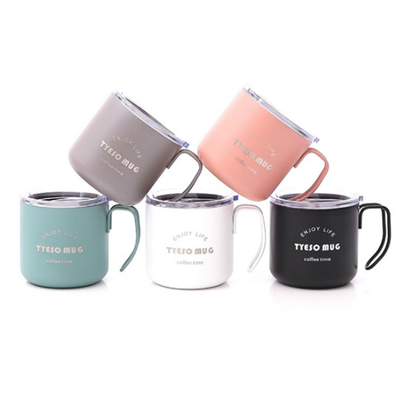 Favourite TYESO 304 Stainless Steel Vacuum Coffee Cup With Lid Office Portable Milk Drink Water Tea Metal Travel Mug Taza