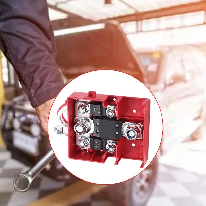 Waterproof Ground Power Distribution Terminal Block Battery Bus Bar Positive Negative Insulated Busbar for 12V Car Boat