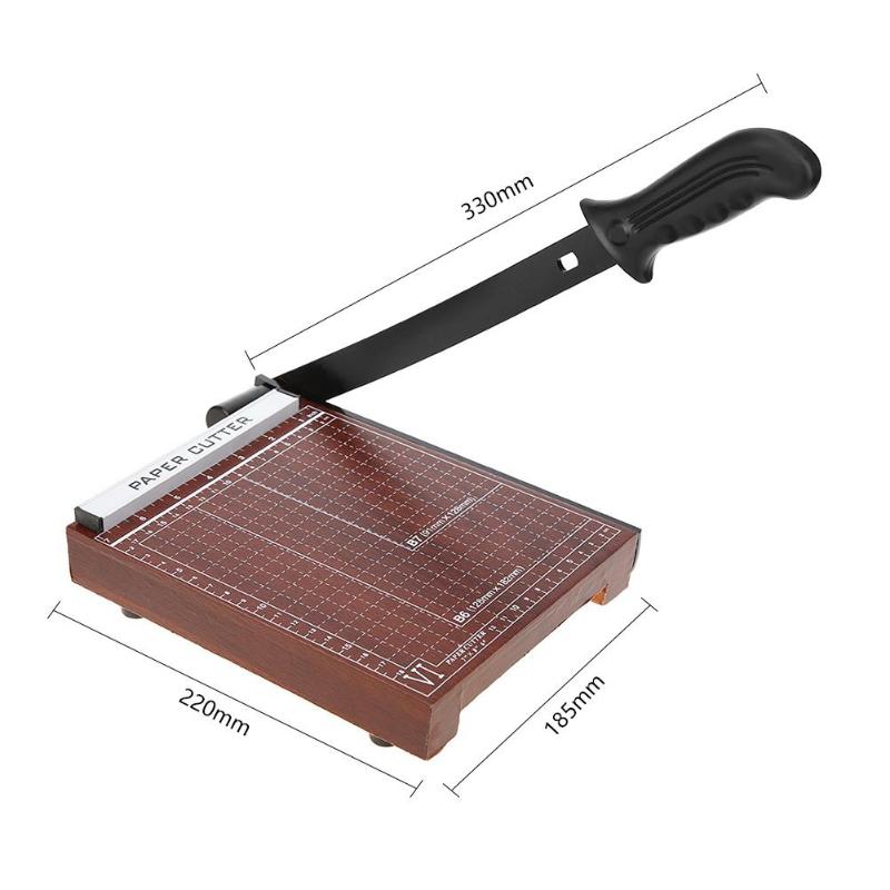 A5 Paper Guillotine Cutter Trimmer Wood Base Paper Trimmer Home Office School Paper Photo Cutting Machine Tools