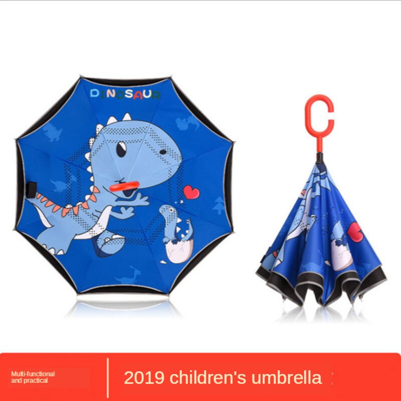 ISAOA Regenschirm Umgekehrt Faltbar - Selbststehend, Winddicht, Pinguin-Muster