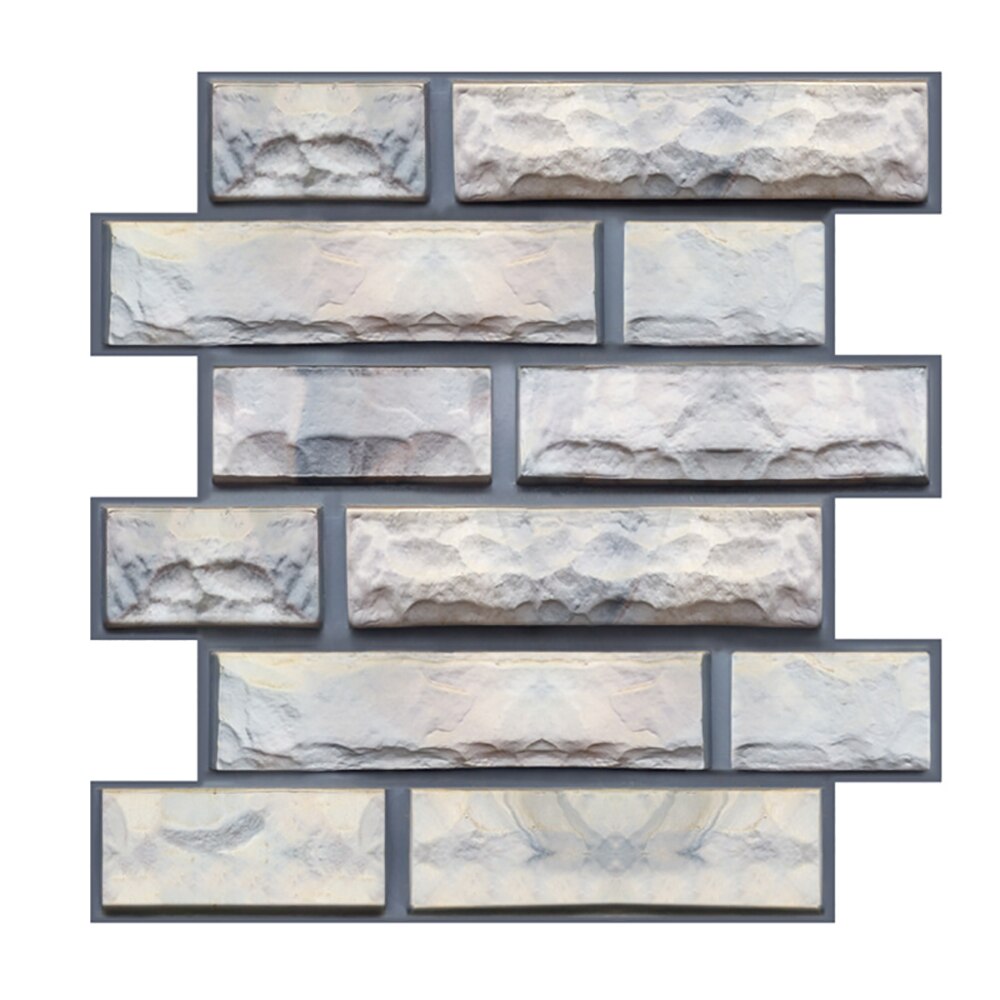 Lychee Life 3D Grain Brick Wall Stickers Square Mosaic Stick Tile DIY Arts Crafts Making Home Decoration Material