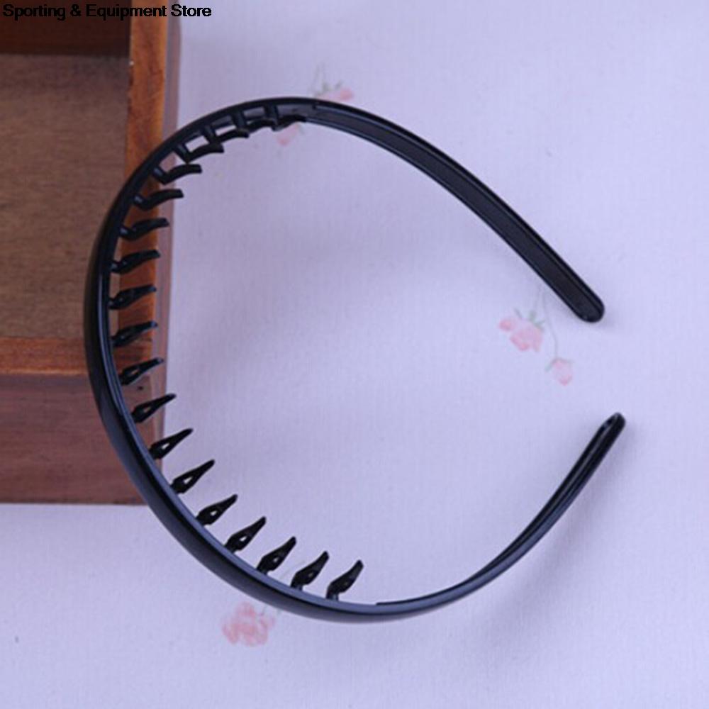 1 Pc Mannen/Vrouwen Hoofdband Getande Haarband Sport Hoofdband Zwart Draagbare Haarband