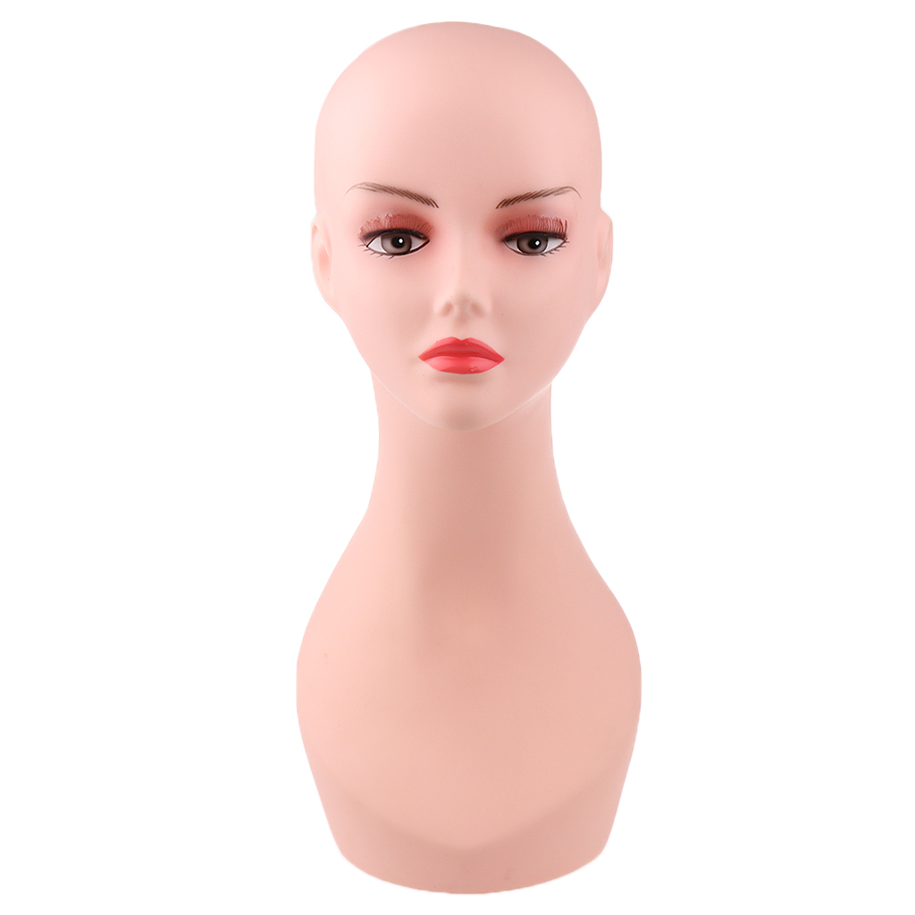 Female Mannequin Head PVC Manikin Head For Wig Making Bust Wig Glasses Hat Display Stand Model Makeup Practice