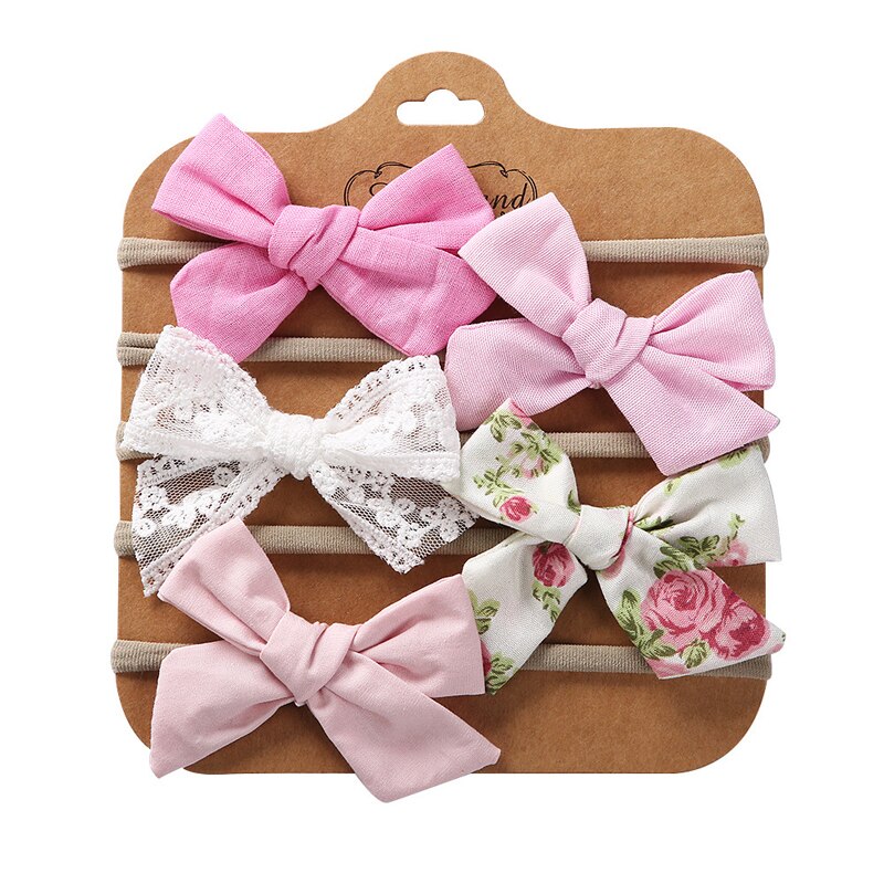 Pinzas para el pelo de bebé, accesorios de para niños, horquillas de lunares, ganchos florales, 5 unids/set por Set: 8