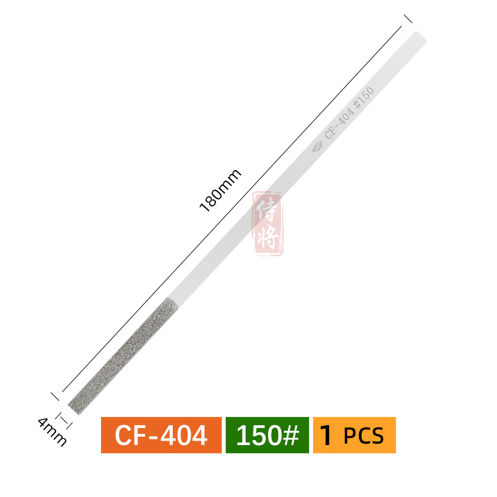 1 Uds. Lima plana de diamante con forma cónica para moler molde recortar herramientas manuales DIY CF402/404/406/408 150 # 200 # 400 #: Naranja