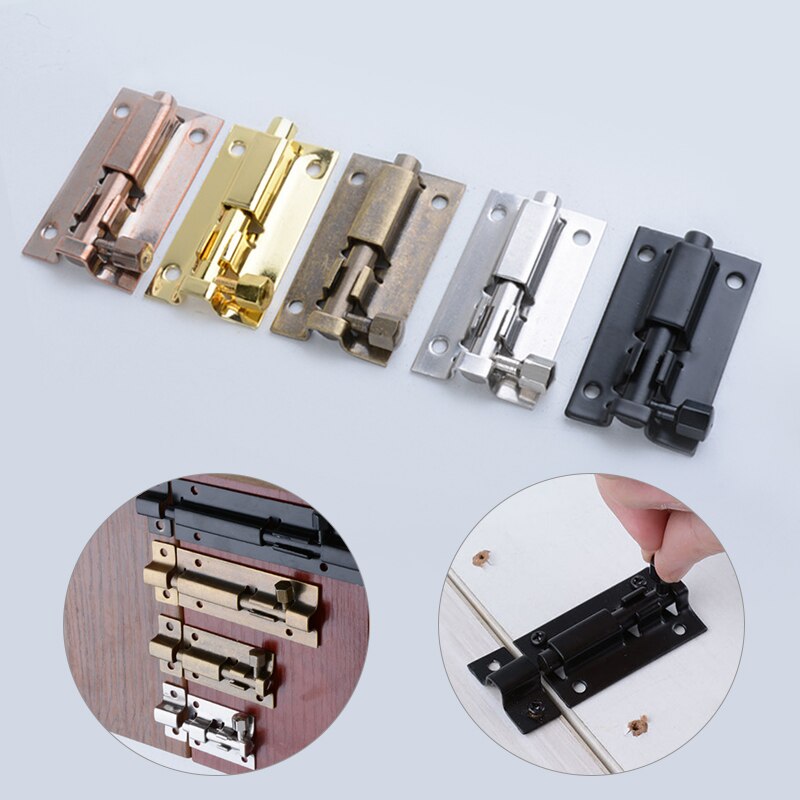 1.5/2/3/4 zoll Lange Edelstahl Tür Schrauben Latch Gate Sicherheits Schloss Tür Hardware 5 Farben Solide schiebe Bolzen Latch Hardware