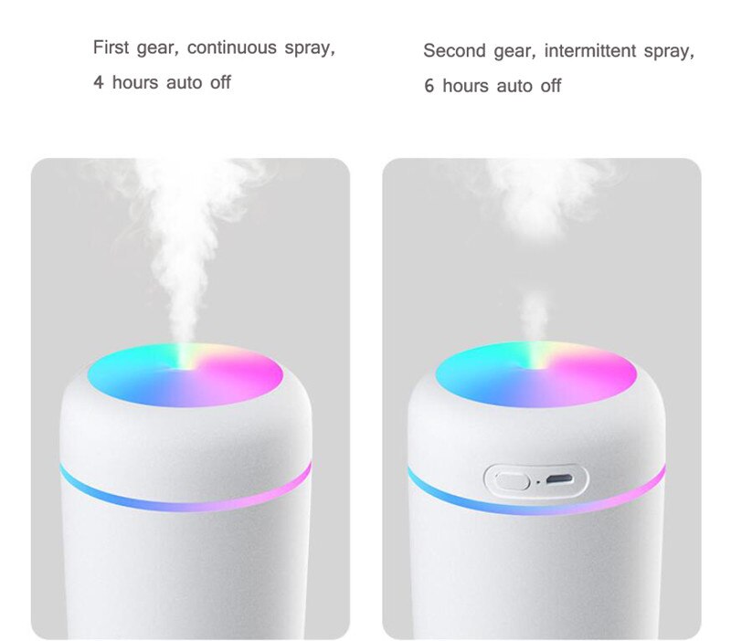 Usb mini proable ilmankostutin ultraääni aromiöljy eteerinen diffuusori sumukone värikkäällä valolla kotiautotoimistoon