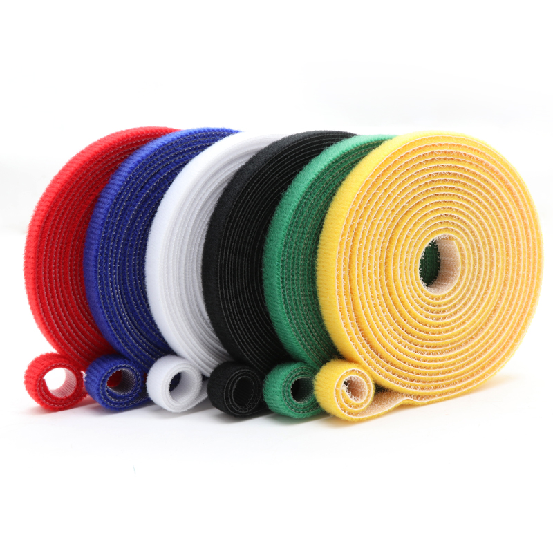 Breedte: 10Mm 、 20Mm Terug Naar Klittenband Tie Zelfklevende Magic Tape Herbruikbare Zelfklevende Sluiting Tape Kabelbinders Diy Vele kleuren