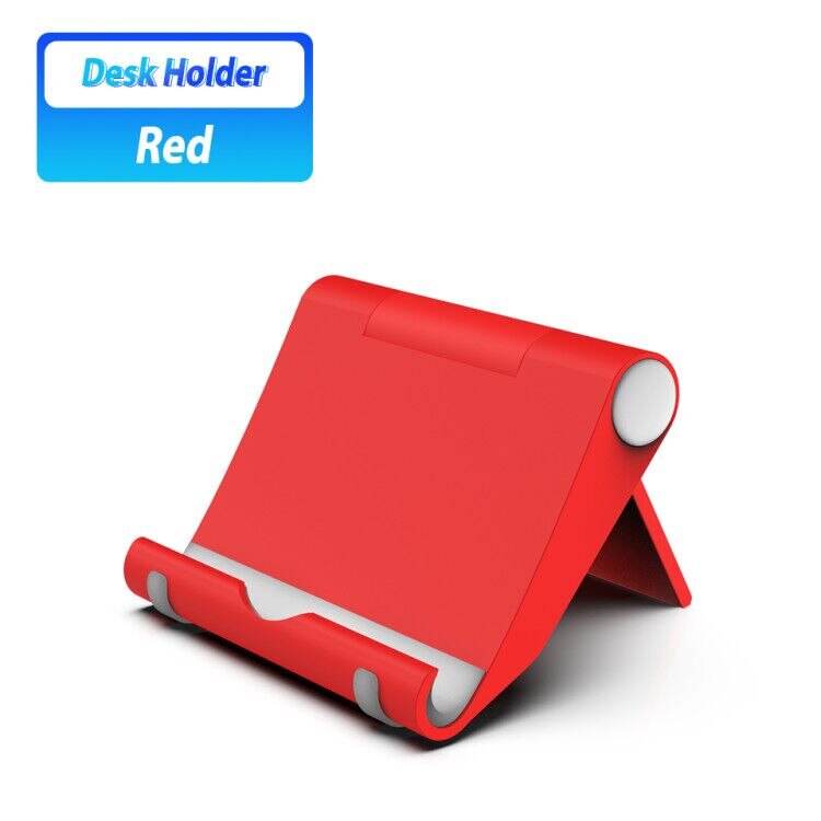 Universal- Faltbare Schreibtisch Telefon Halfter Halterung Ständer für Samsung S20 Plus Hinweis 20 Ultra IPhone 11 praktisch Tablette Schreibtisch Halfter: rot