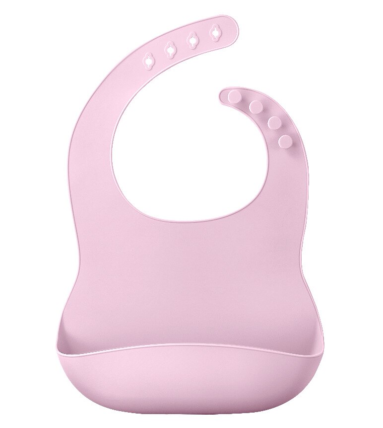 Baby Silicone Plate Kids Bowl Plates Baby Suction BPA Free Feeding Silicone Bowl Baby Silica Gel Dishes Kids Tableware: Bibs-Pink