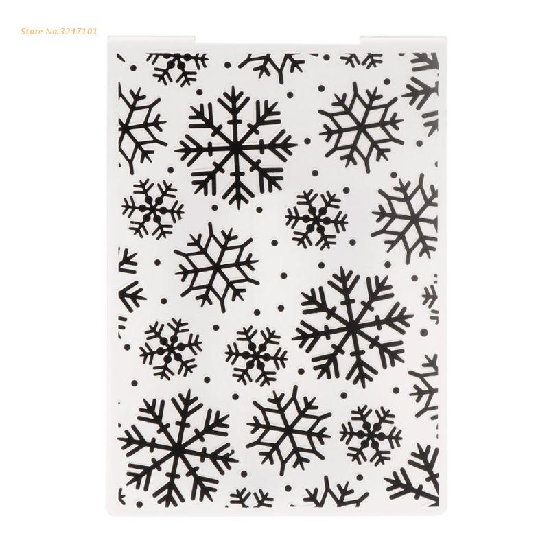 Plantilla de carpeta de plástico en relieve para álbum de recortes DIY, tarjeta de álbum de fotos, papel artesanal, copo de nieve de Navidad,