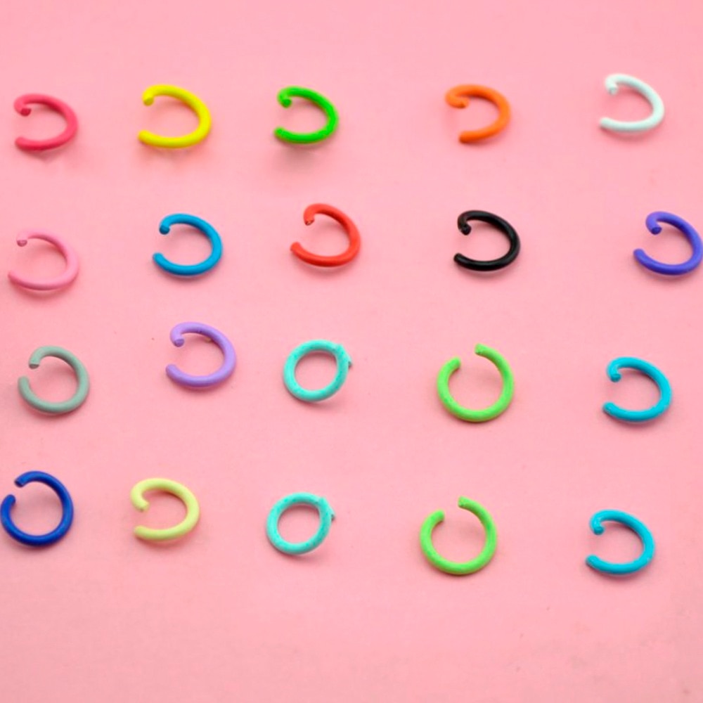 100 pcs/lot 1,2x8mm Bunte Metall DIY Schmuck Offene Einzelnen Loops Jump Ringe & Split ring für schmuck machen