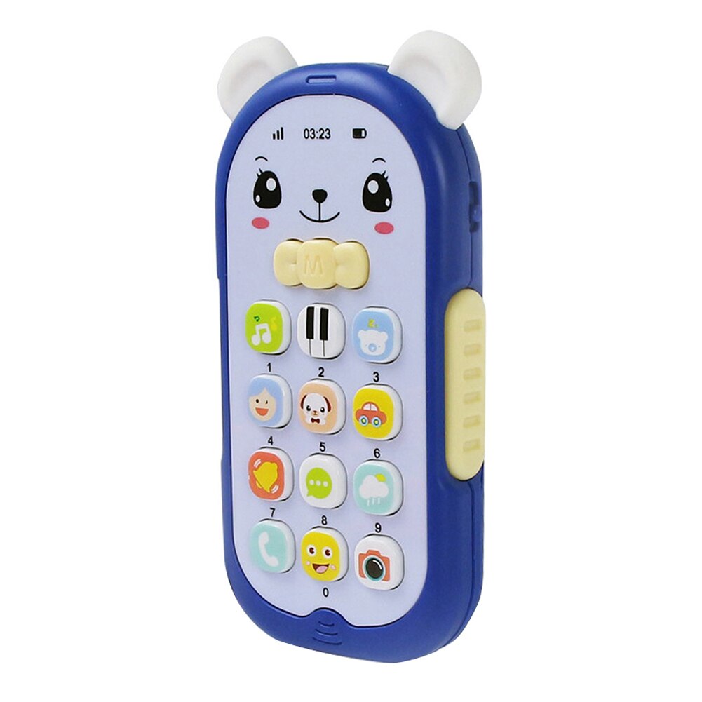 Baby Elektronische Telefoon Speelgoed Bijtring Muziek Vroege Jeugd Educatief Speelgoed Multifunctionele Simulatie Telefoon Speelgoed: Dark Blue
