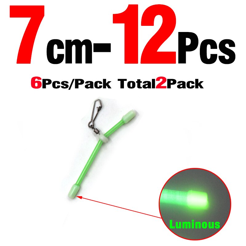 Mnft 12 stk havfiskeri plast lysrør balancebeslag hvid rullende snaplink anti-tangle bomme fiskegrej: Størrelse 7cm 12 stk