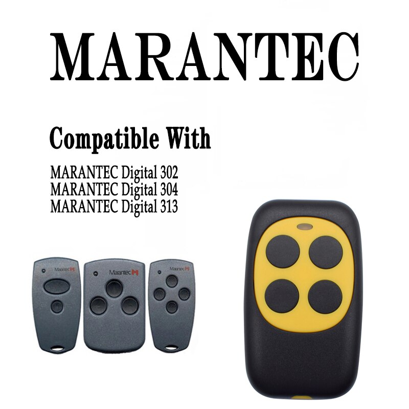 MARANTEC Digital 302/304/313 Garage Door Remote Control Gate Opener Copy Fixed Code 433MHz