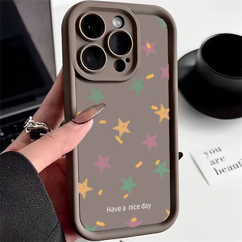 Funda de teléfono para OPPO Reno 13 F 13FS 5G /Reno13 F FS 4G, funda protectora de silicona suave con forma de corazón de amor y estrellas a la: ABS / Color vino