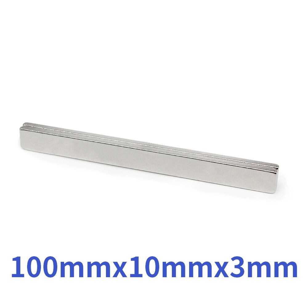 2/3/5/10/15/20 Stuks 100X10X3 Langer Quadrate Rare aarde Neodymium Magneet N35 Blok Permanente Neodymium Magneet 100X10X3Mm 100*10*3