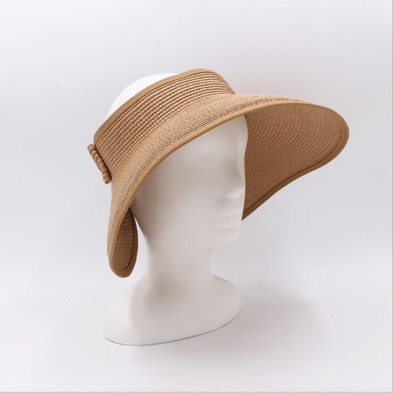 OZyc-Chapeau de soleil pliable à Large bord, pour femmes, Chapeau de plage, en paille, , , printemps été