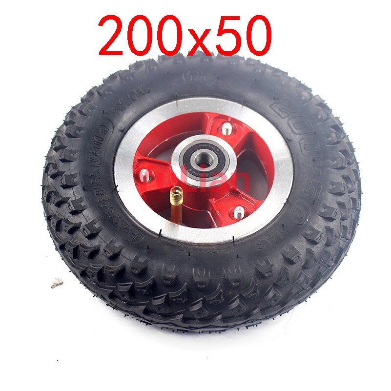 200*50 Electric Scooter Wheel Electric Vehicle Pneumatic Tire Inner Tube with Alloy Rim 8 Inch Scooter Wheel 200x50 Tire