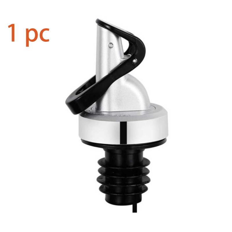Distributeur automatique de liqueur d'huile d'olive, verseurs de vin en caoutchouc, bouchon de boisson à rabat, outil de cuisine, accessoires de Bar: silver 1 pc