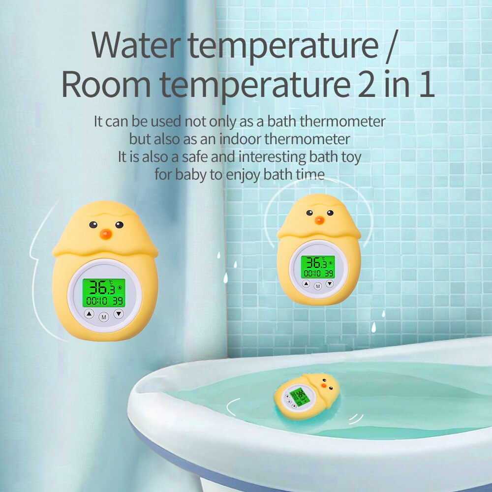 Baby Water Thermometer Bad Thermometer Met Kamertemperatuur Tri-Color Backlit Display Drijvende Bad Speelgoed Veiligheid Temperatuur