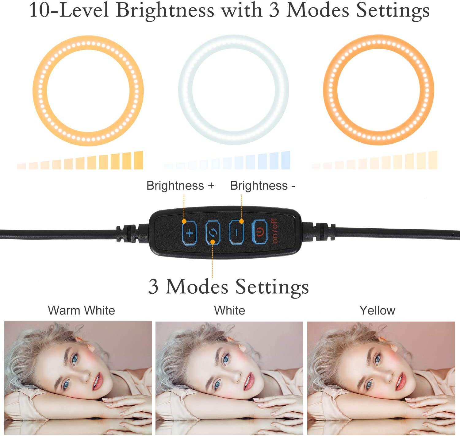 Fotografia LED Selfie Anello di Luce con la Tabella Treppiedi Dimmerabile Desktop Video Anello Lampada per Youtube Streaming In Diretta di Trucco