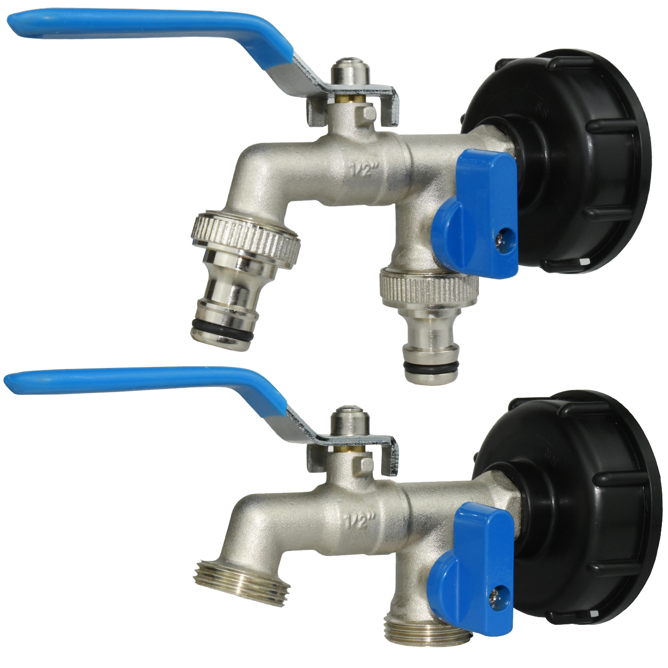 IBC Brass Tap Adapter Replacement S60 Water Tank 1/2'' Coupling Connecter Coarse Thread Garden Home Repair Valve Fitting Faucet