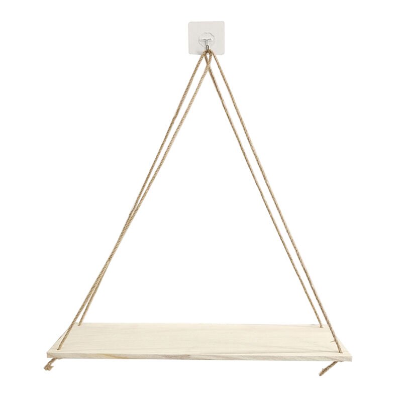 Vägghängande ornament hyllor vägghylla arrangör hängande träskiva förvaringshylla för växter heminredning