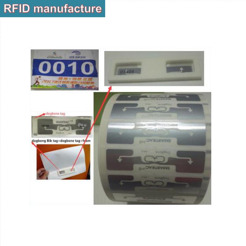 10 kpl ilmainen impinj monza  r6 siru uhf rfid ilmainen smartrac dogbone bib tags testinäyte urheilun ajoituskilpailuun