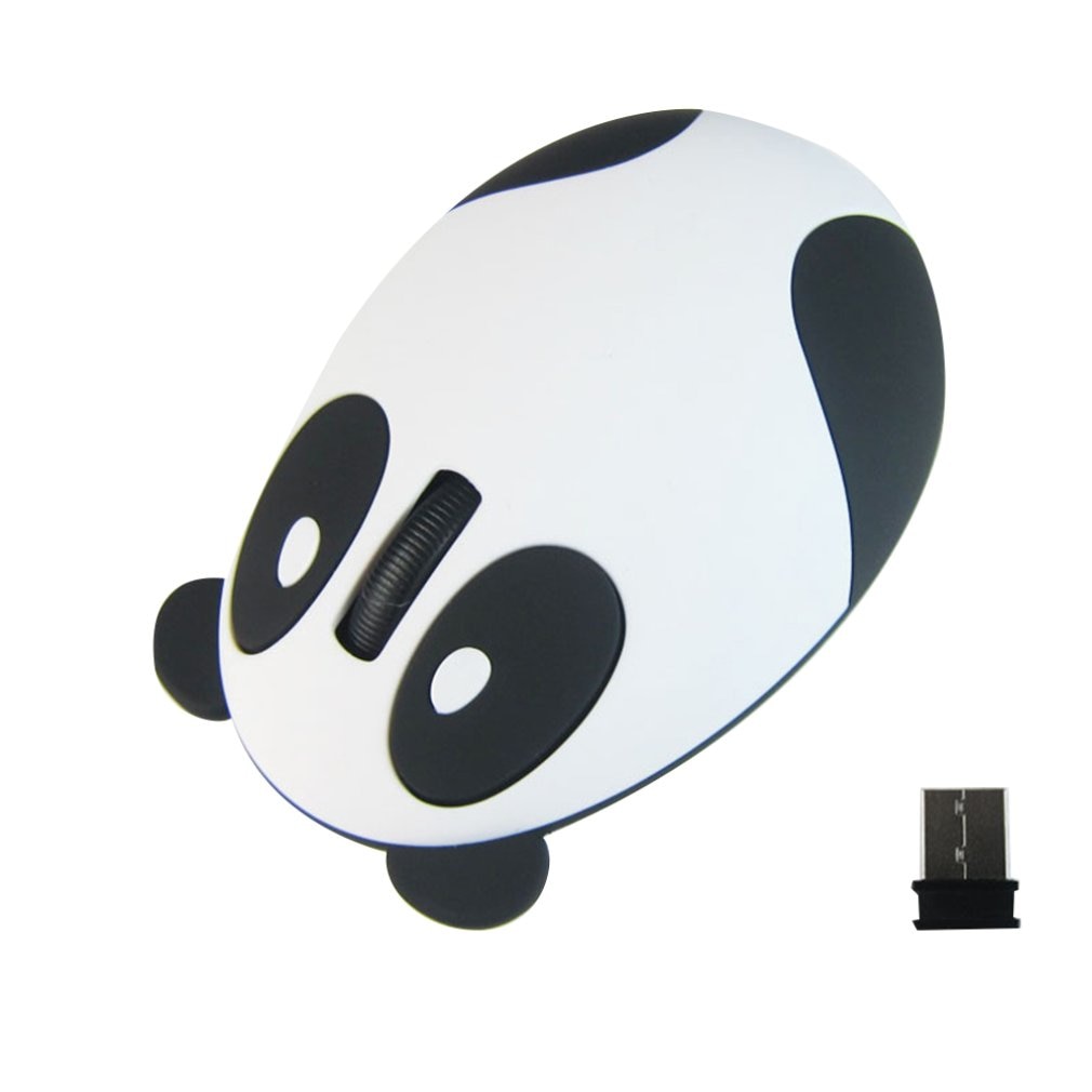 Stille Muis 2.4G Draadloze Opladen Muis Cartoon Leuke Panda Optische Muis Office Home Computer Accessoires