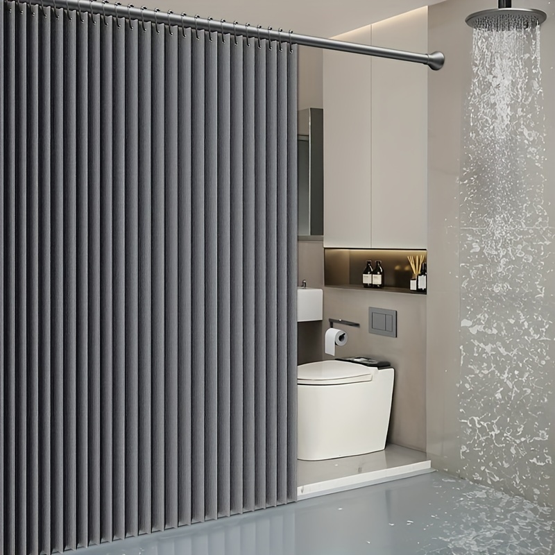 A Bohemian shower curtain, bathroom decoration, magnetic attraction effect, folding storage, privacy partition, waterproof