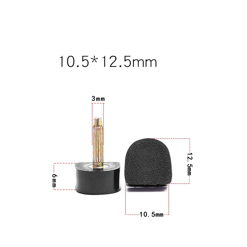 Högklackade skor spikar klack naglar reparation tips matt svart aprikos dubbade dubbar klack naglar bära halkfria tysta spikar: Svart 10.5-12.5mm