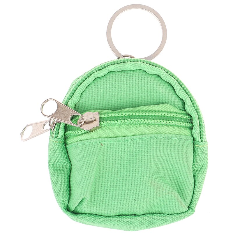 1pc mini väska formad nyckelring myntväska ryggsäck dock ryggsäck väska tillbehör 6 färger: Grön