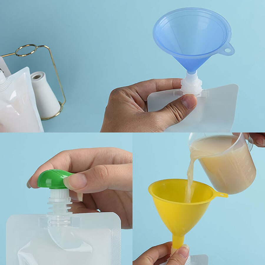 Funnel transfer perfume Liquid Plastic Filter Funnel Plastic Graduated Measuring Cup Liquid Container Measuring cup funnel set