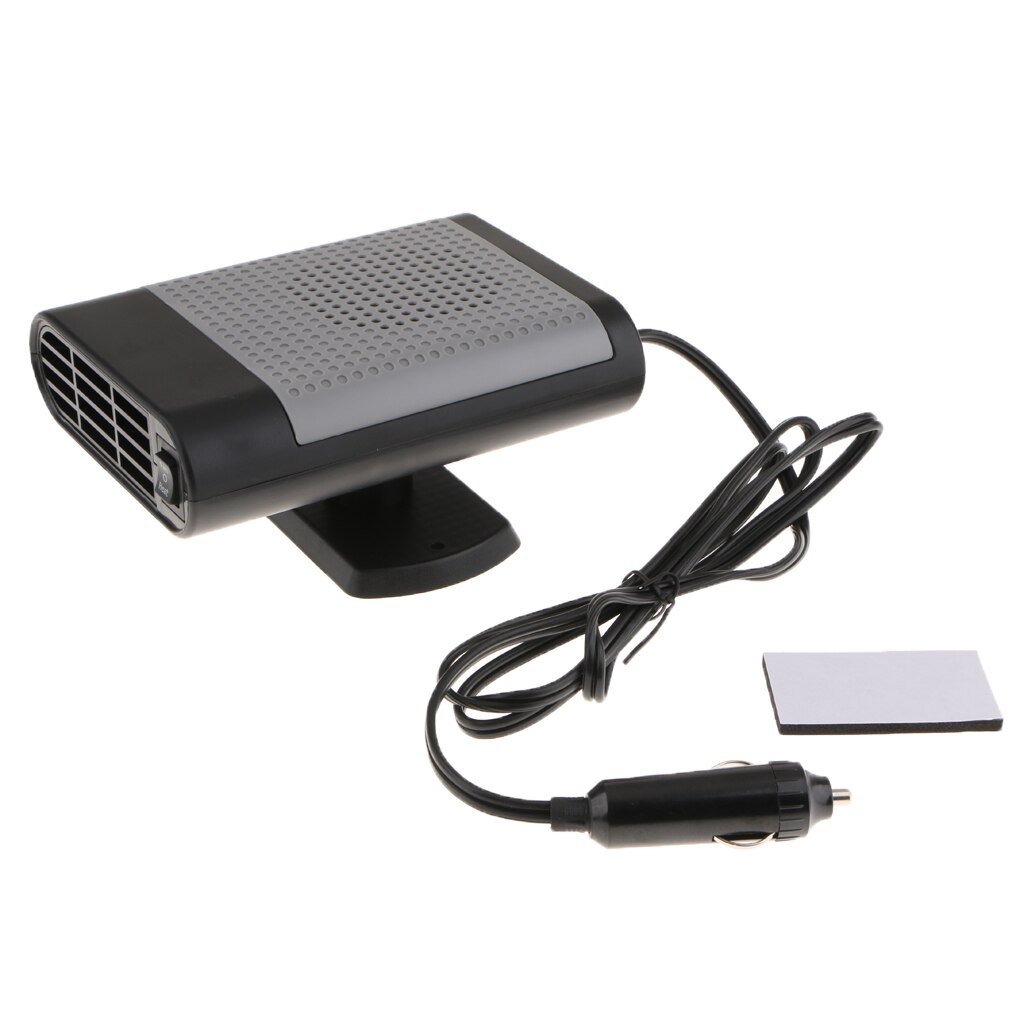 12V Portable Heating Cooling Heater Fan Car Auto Defroster Demister 150W Efficient Heat Dissipation: Gray