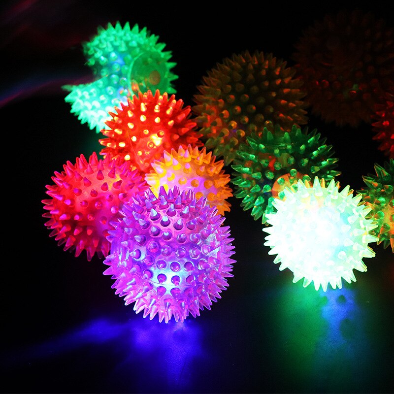 Balle de Massage lumineuse pour chien, jouet pour animaux de compagnie, coloré et doux