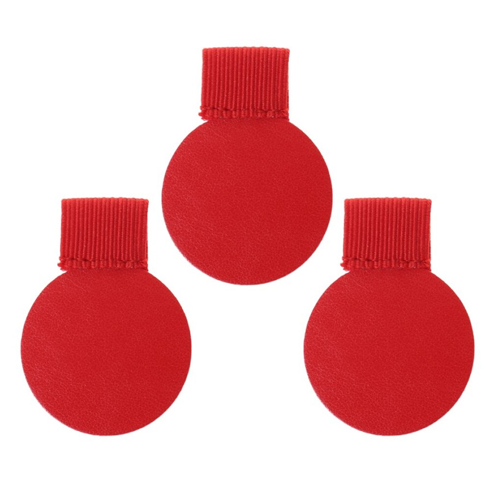 3 stk rund, selvklæbende læderpenneholder med elastisk løkke til notesbøger, kalendere og planlæggere: Rød