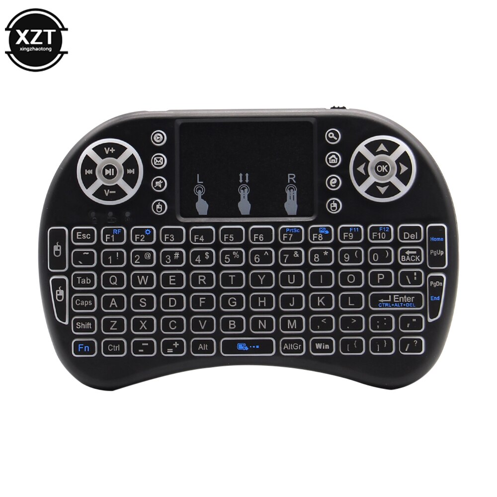 i8 Wireless Keyboard Backlight English Air Mouse 2.4GHz Touchpad Ergonomically Handheld for TV Box H96 Max PC lithium battey
