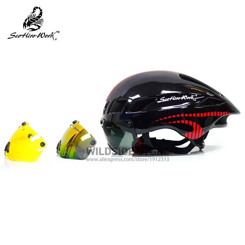 Pyöräilykypärän linssi magneettisuojalasit vuoristotie pneumaattinen tt pyöräilykypärä miesten triathlon tt pyörä casco ciclismo 3 linssi