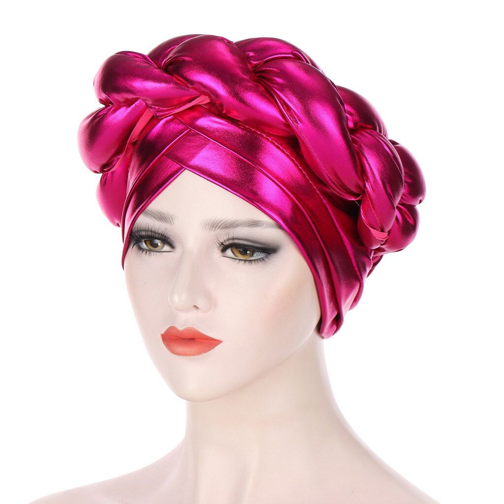 Latest Aso Oke Auto Gele Headtie Already Handmade African Cap Nigerian Wedding Gele Women Braid Turbans Ladies Head Wraps: Rose red