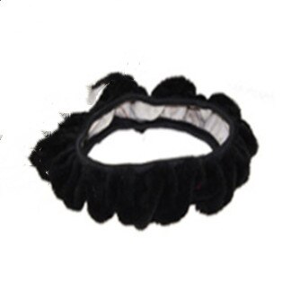 Cubiertas de volante DIY/trenza de felpa extremadamente suave en el volante accesorios de Interior de coche: Black