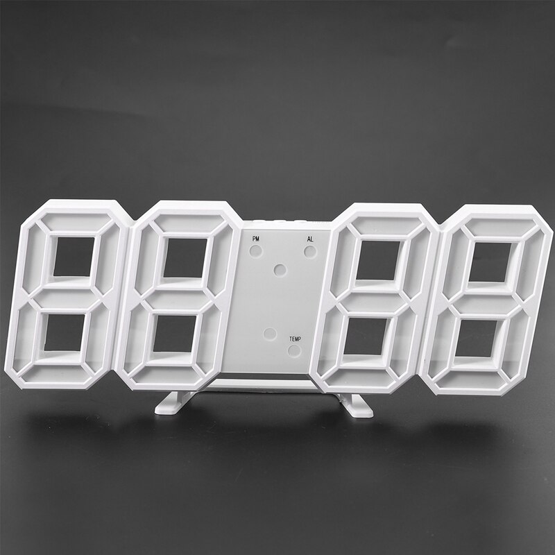 8 Shaped Usb Digital Table Clocks Wall Clock Led Time Display Watches 24-Hour Display Alarm Snooze Home Decoration