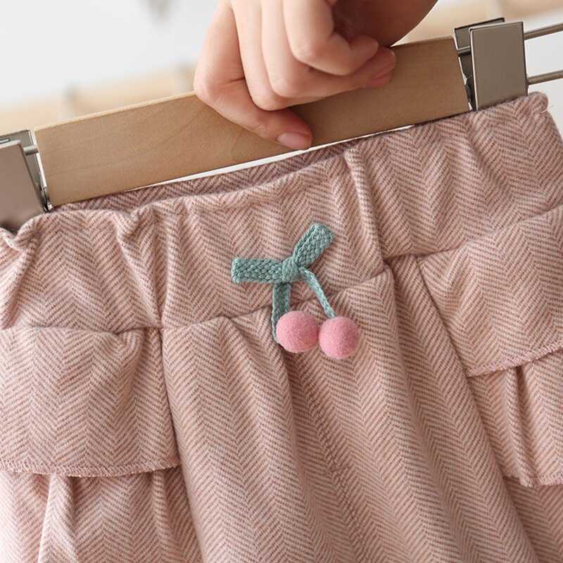 Lente herfst babymeisjes broek casual ruches kersen broek babymeisjeskleding lange prinsessenbroek kinderen
