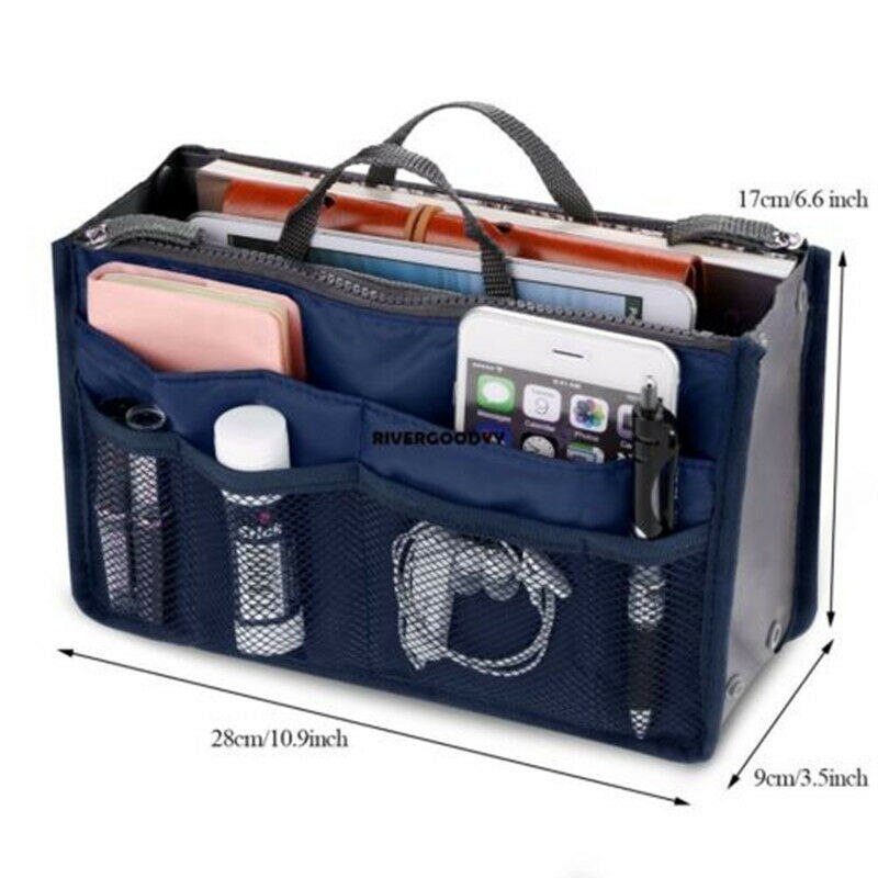 sac organisateur de maquillage étui intérieur sac à main fourre-tout sac à main 13 poche sac de voyage étanche housse Durable pliable
