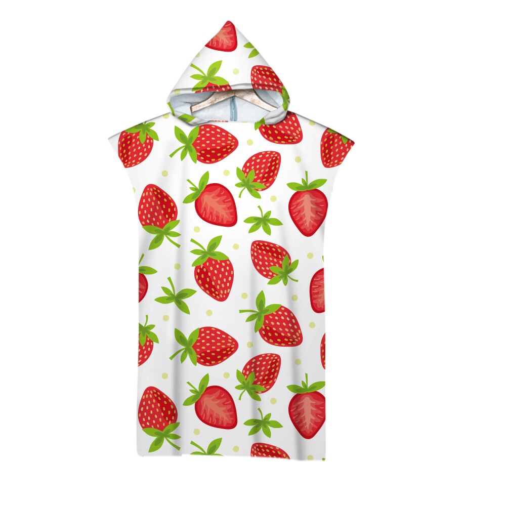 tropisch Vibe Sommer Obst Druck Ich bin Erwachsene Mit Kapuze Strand Handtuch Poncho Bademantel Handtücher Frauen Mann Bademantel AHT4: 6